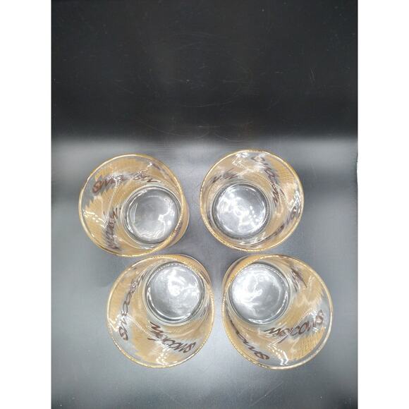 Vintage Cera "Welcome" Mid-Century Lowball Glasses – Set of 4 - Picture 7 of 7